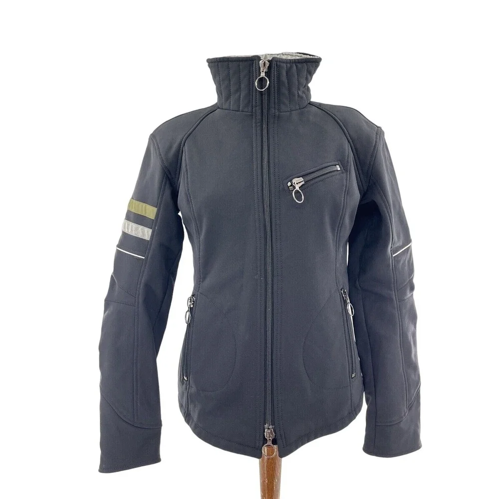 FRAUENSCHUH Black Full Zip Insulated Ski Jacket Size M Schoeller Womens Gorpcore
